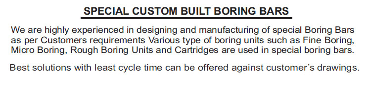 SPECIAL CUSTOM BUILT BORING BARS
